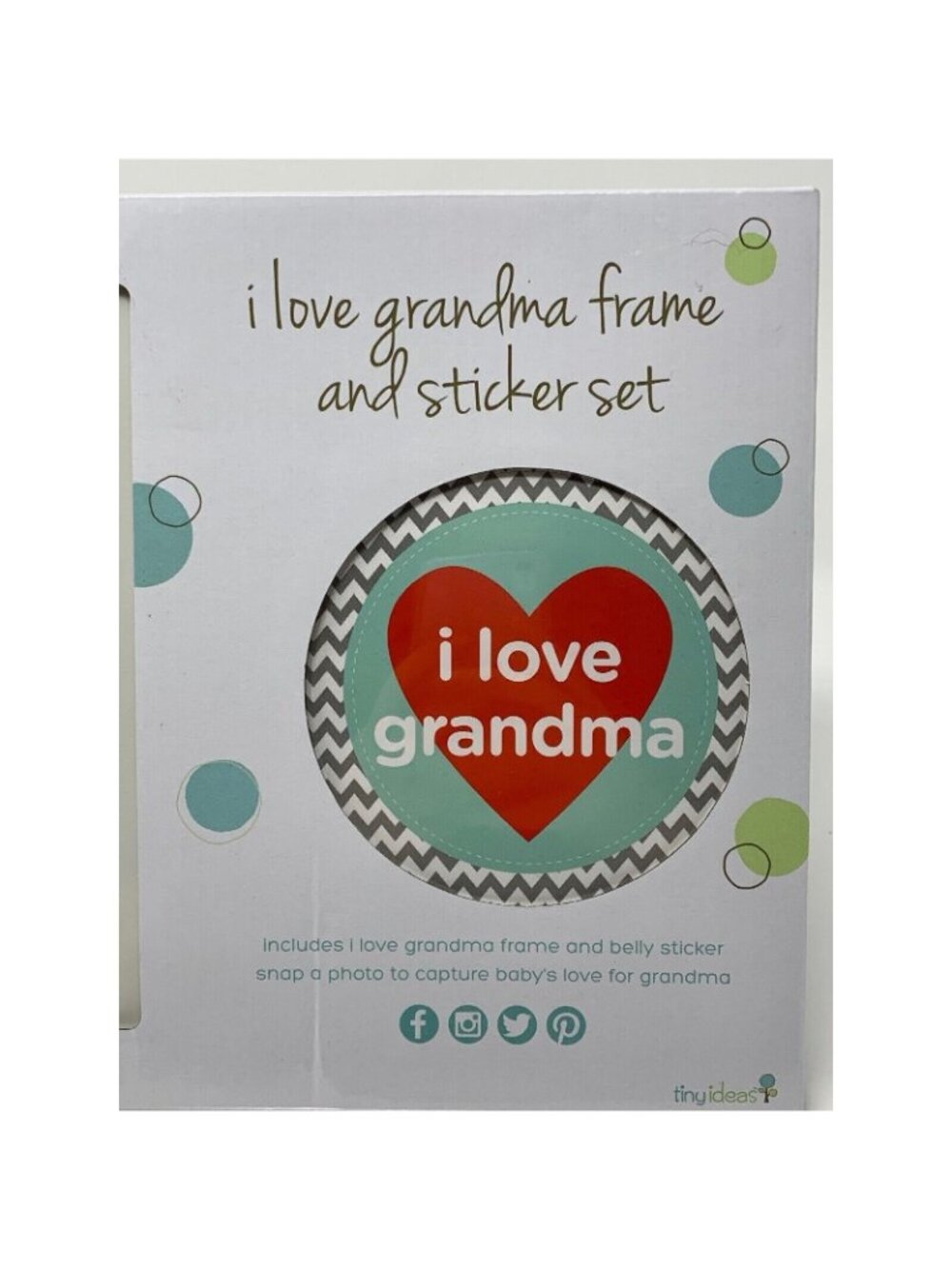 I Love Grandma Keepsake Photo Frame Belly Sticker Rectangular Gift Set - Picture 3 of 7